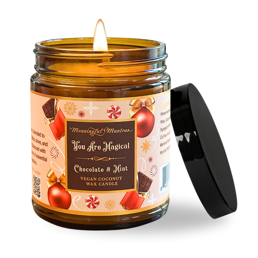 You Are Magical Chocolate & Mint Aromatherapy 8oz Candle-0