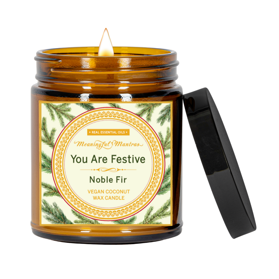 You Are Festive Noble Fir 8oz Candle-0