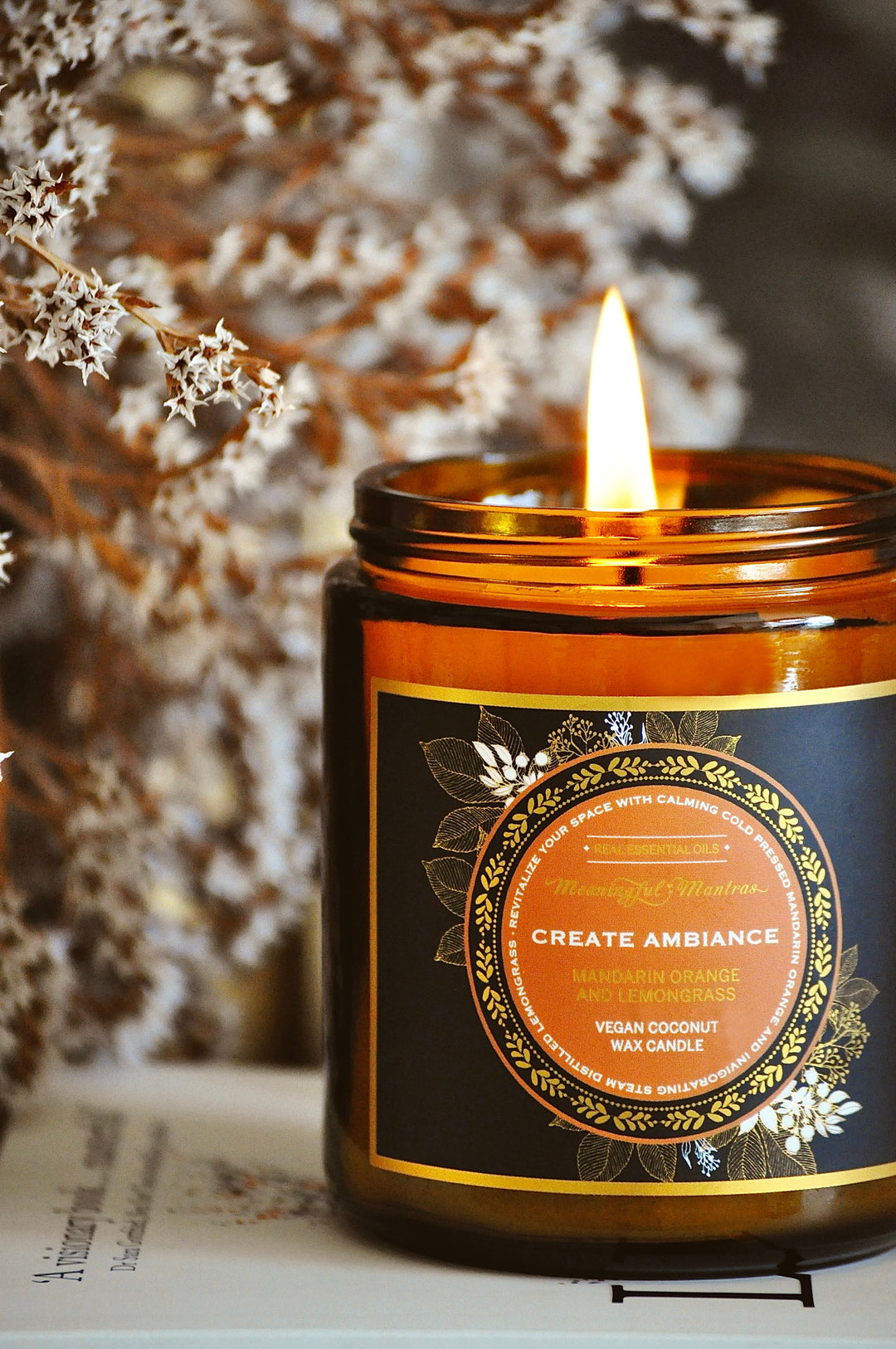 Create Ambiance Mandarin Orange & Lemongrass 8oz Candle