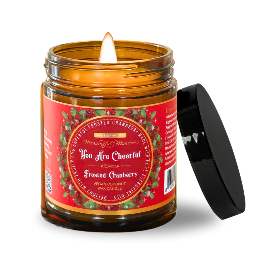 You Are Cheerful Frosted Cranberry 8oz Candle-0
