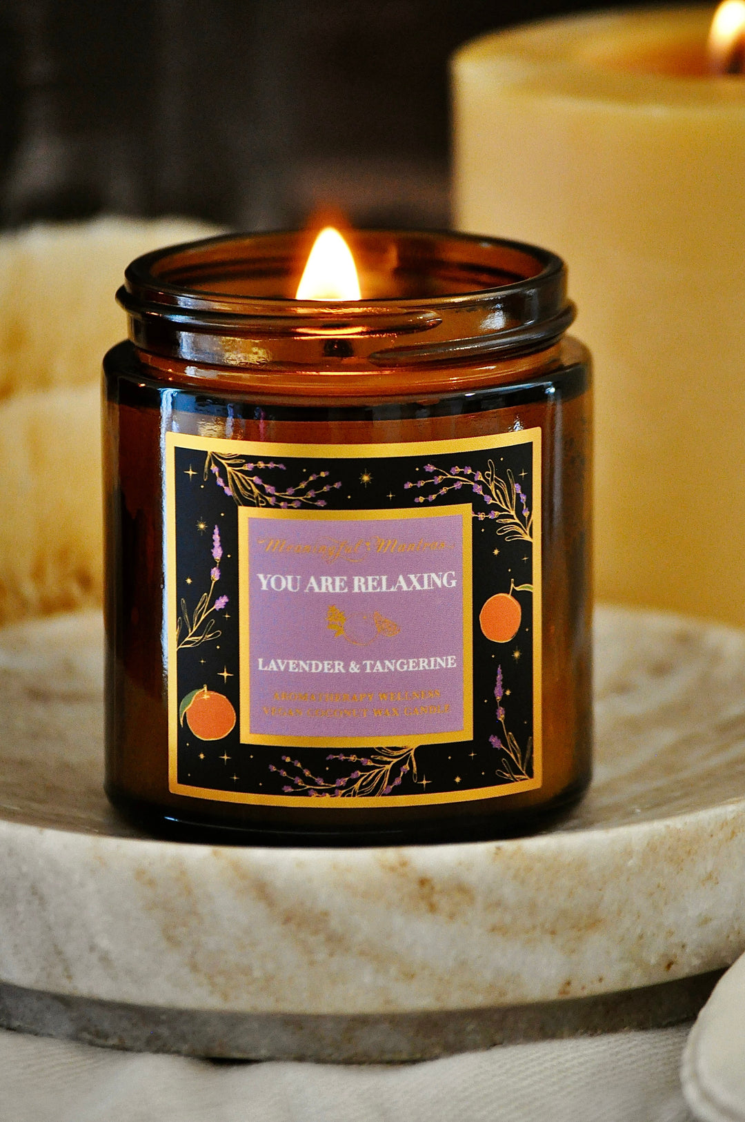 You Are Relaxing Lavender & Tangerine 4oz Mini Candle