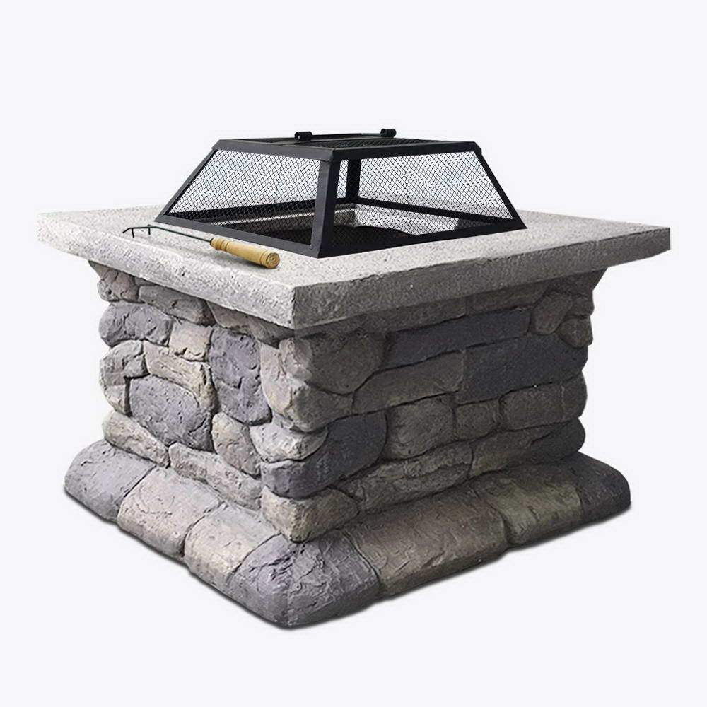 Fire Pit Outdoor Table Charcoal Garden Fireplace Backyard Firepit Heater