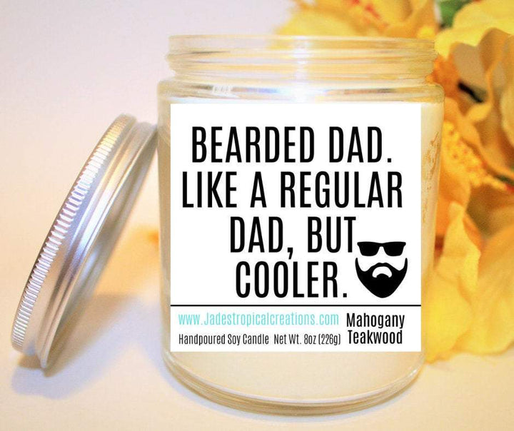 Funny Bearded Dad Candle