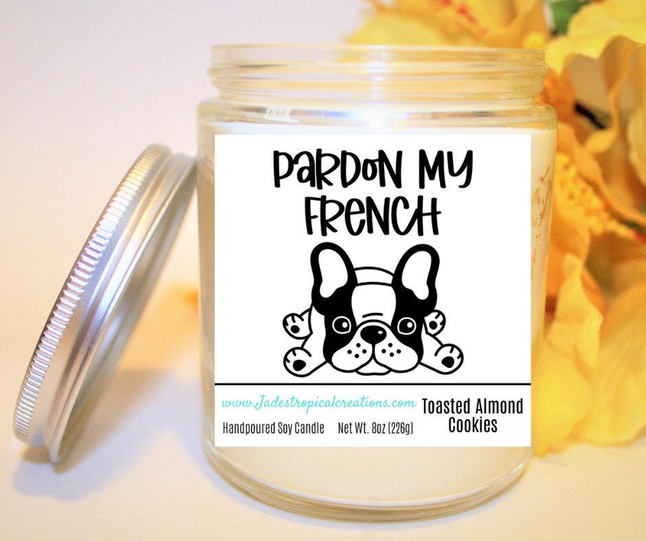 Pardon My French Funny Candles