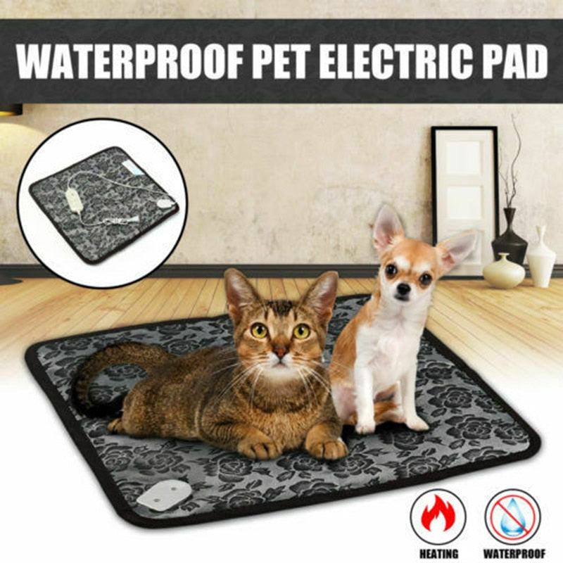 Pet Dog Cat Cushion Electric Blanket Bed Warmer US Plug Waterproof Pets Dog Warmer Bed Pad Puppy Heating Element Pad Constant