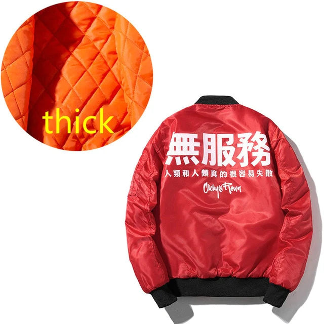 Men Women Hip Hop Baseball Jacket Print Chinese Fashion Bomber Streetwear