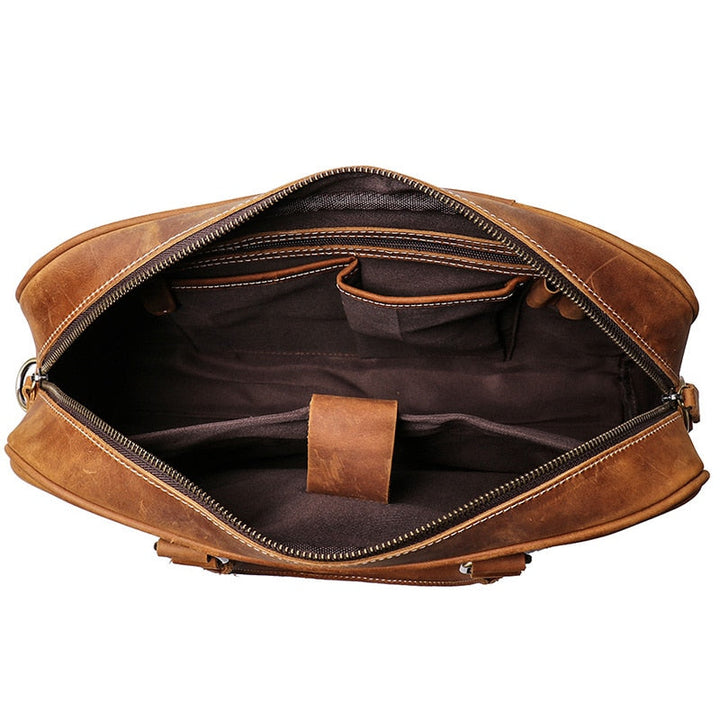 The Bjorn Leather Laptop Bag | Vintage Leather Briefcase